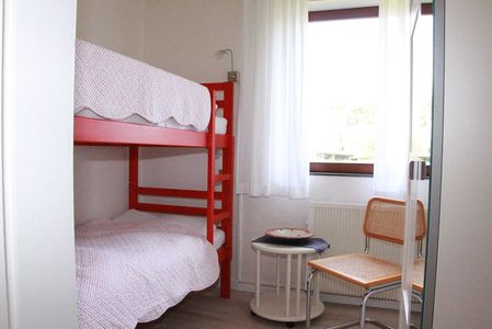 Schlafzimmer mit Stockbetten Bungalow Eekkampstr. 32 Scharbeutz